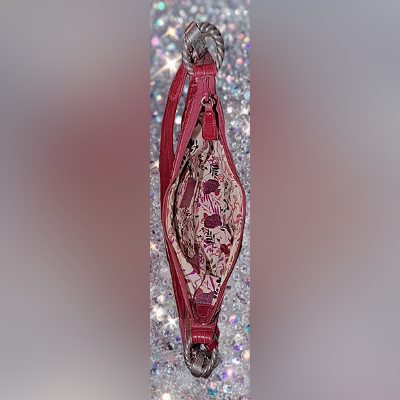 Brighton Red Patent & Croc Embossed Bag Wallet Dust Bag & Orig Box Excel Cond - Picture 7 of 17